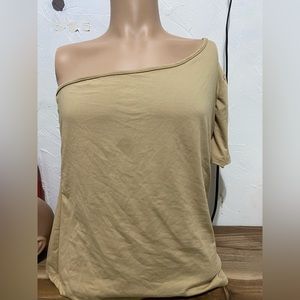 2/$5 Add another item to bundle. 
Publik off shoulder nude top